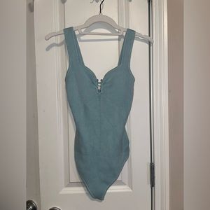 Abercrombie and Fitch Blue bodysuit